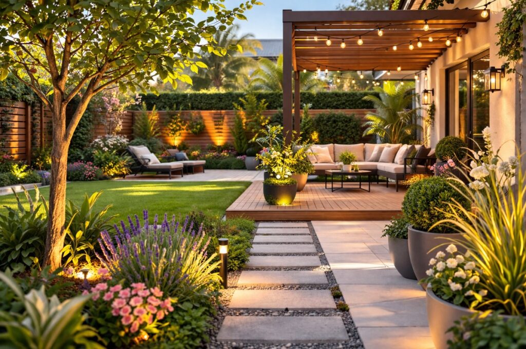 גינת בית מטופחת